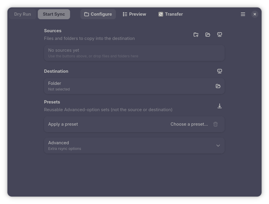 Foresight Configure page