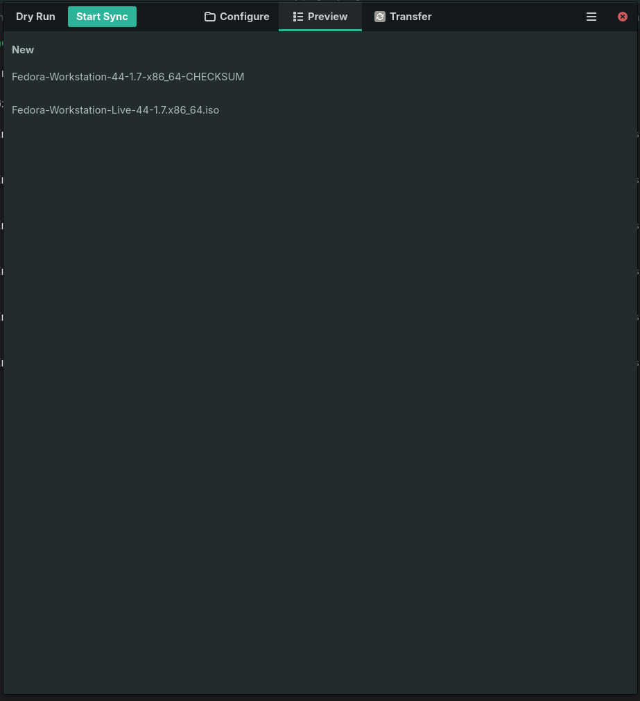 Grouped change preview